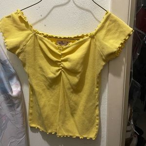 Yellow crop top from hollister